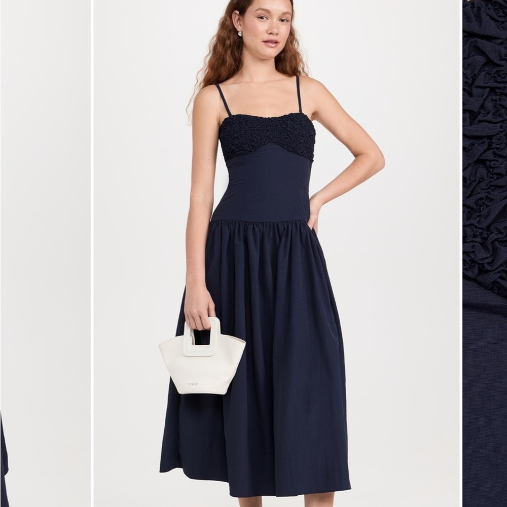 ShopBop Moon River Navy Drop Waist Dress